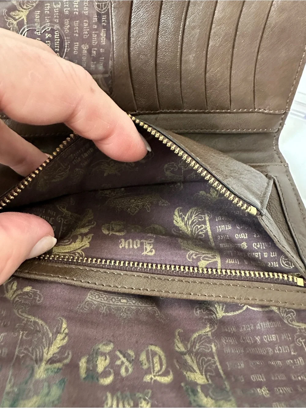 Juicy Couture Vintage Brown Leather Wallet
